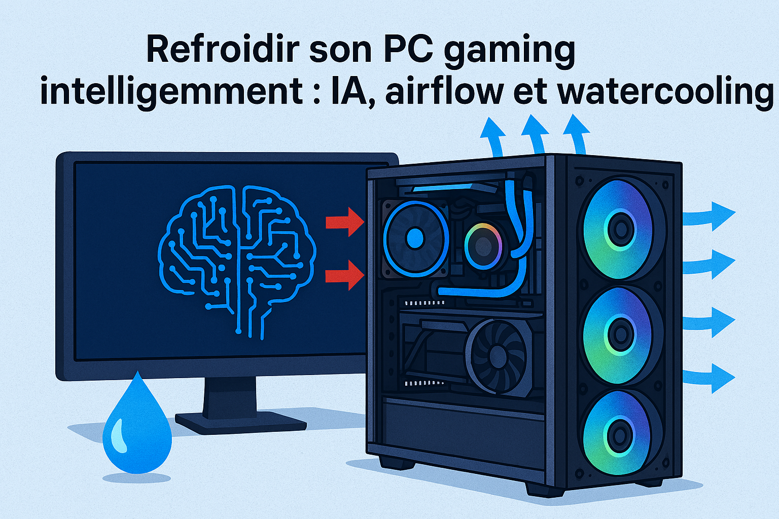 Refroidir son PC gaming intelligemment : IA, airflow et watercooling